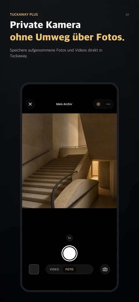 Private Kamera ohne Umweg über Fotos.