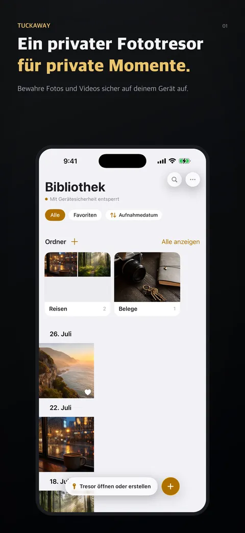 Ein privater Fototresor für private Momente.