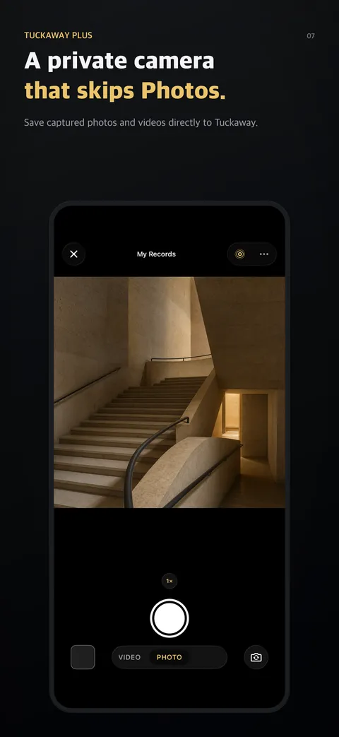 A private camera that skips Photos.