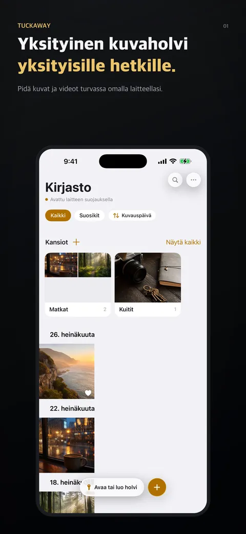 Yksityinen kuvaholvi yksityisille hetkille.