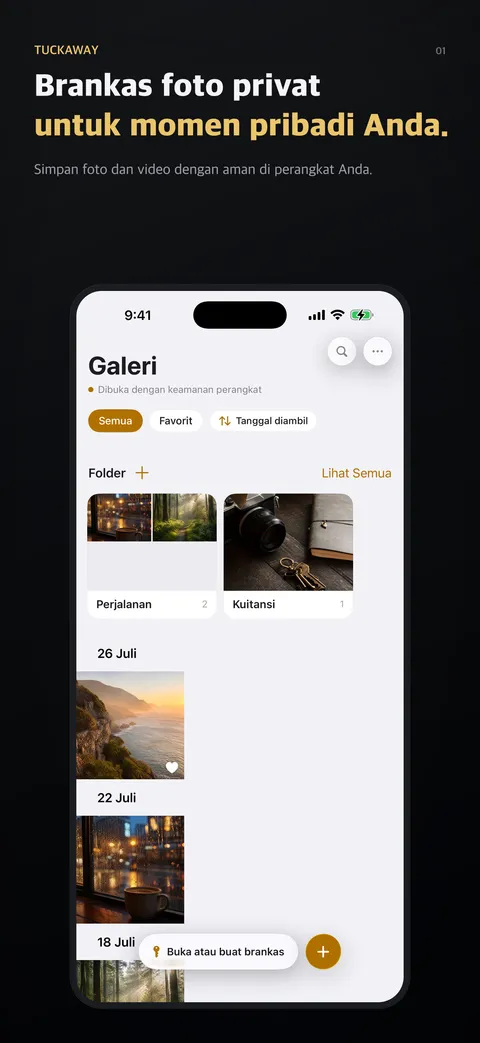 Brankas foto privat untuk momen pribadi Anda.