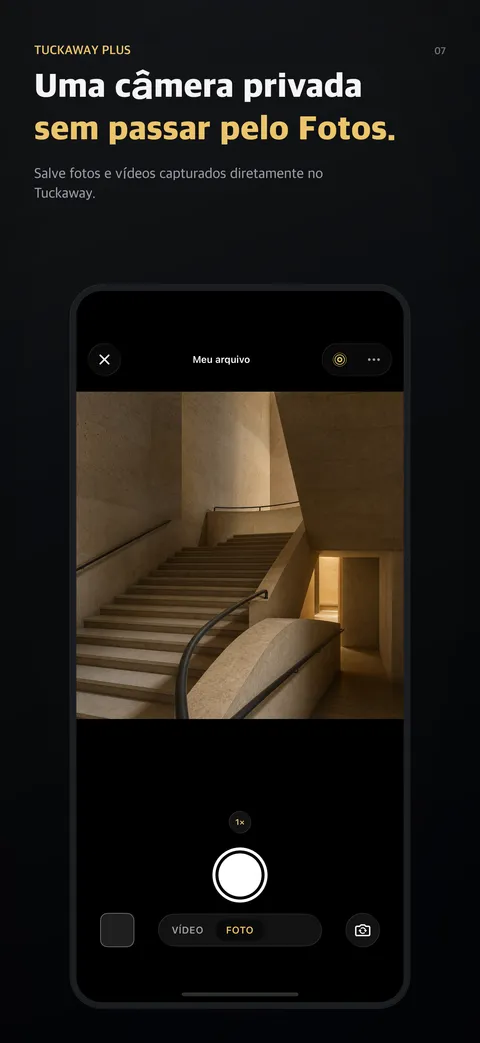 Uma câmera privada sem passar pelo Fotos.