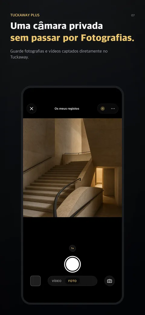 Uma câmara privada sem passar por Fotografias.