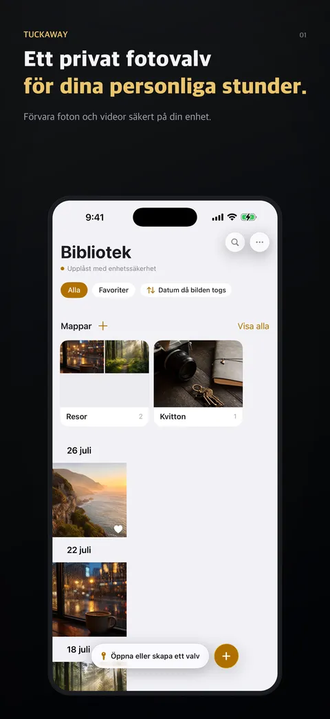 Ett privat fotovalv för dina personliga stunder.